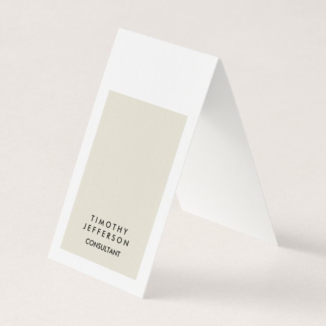 Tarjeta De Visita Linen Elegante Moderno De Dos Lados (Anverso)