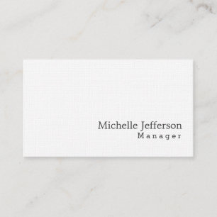 Tarjeta De Visita Linen Elegante Sencillo