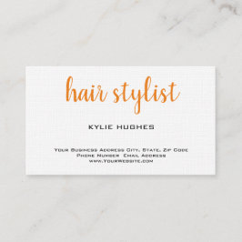 Tarjeta De Visita Linen Feminine Hair Stylist Profesional