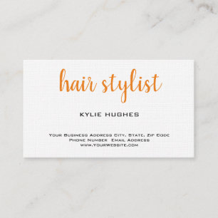 Tarjeta De Visita Linen Feminine Hair Stylist Profesional