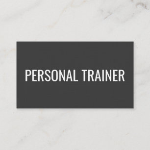 Tarjeta De Visita Linen Gray Personal Trainer Fitness Minimalista
