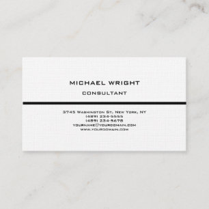 Tarjeta De Visita Linen Moderno Llanto Simple Atractivo Minimalista