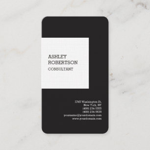 Tarjeta De Visita Linen Professional Stylish Minimalista