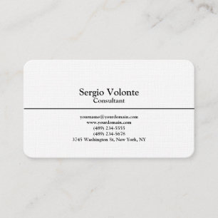 Tarjeta De Visita Linen Trendy Plain Stylish Simple