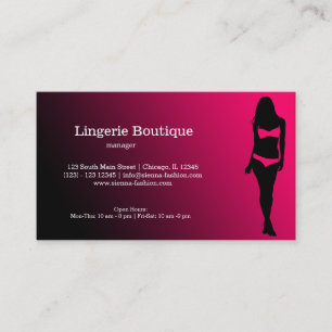 Tarjeta De Visita Lingerie Boutique