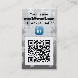 Tarjeta De Visita linked in qr-code