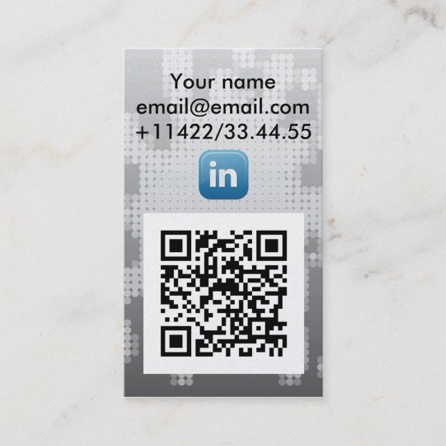 Tarjeta De Visita linked in qr-code (Anverso)