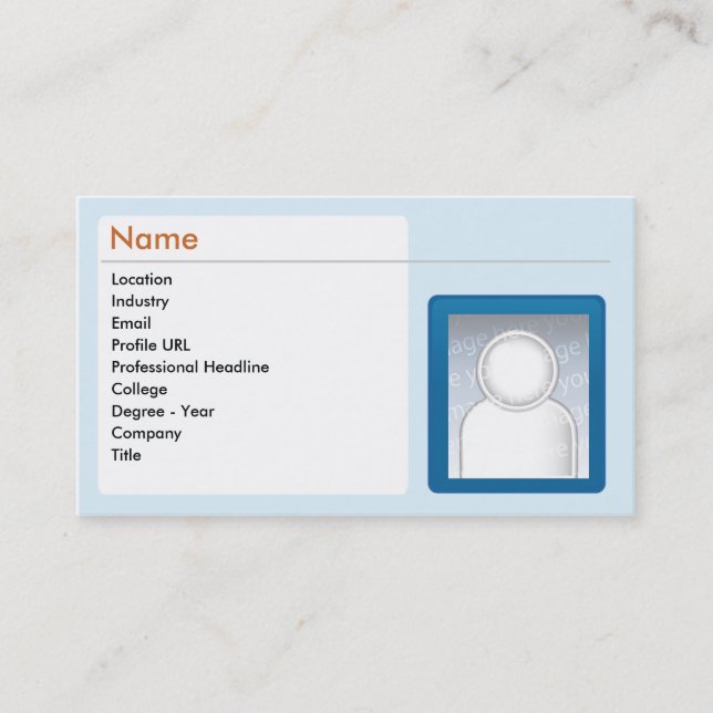 Tarjeta De Visita LinkedIn - negocio (Anverso)