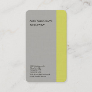 Tarjeta De Visita Lino Gris Moderno Profesional Minimalista