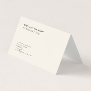 Tarjeta De Visita Lino Minimalista Clásico Plano Profesional