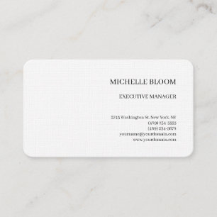 Tarjeta De Visita Lino moderno llano simple Minimalista