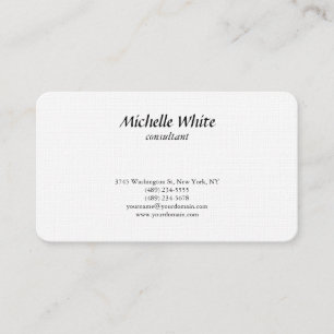 Tarjeta De Visita Lino premium de lujo negro y blanco creativo