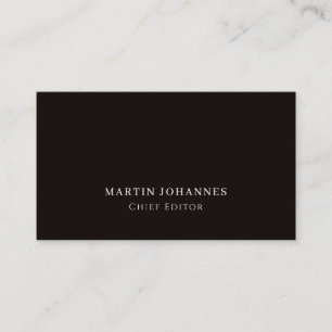Tarjeta De Visita Lino Premium Elegante Plano Negro Minimalista