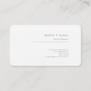 Tarjeta De Visita Lino Premium Minimalista Moderno