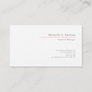 Tarjeta De Visita Lino Premium Minimalista Moderno
