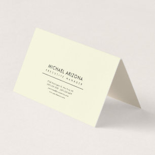 Tarjeta De Visita Lino Premium Plano Minimalista Beige y Almendra