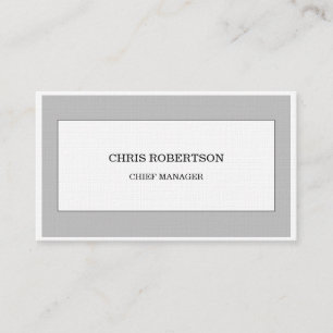 Tarjeta De Visita Lino Premium Plano Minimalista Moderno Blanco Gris