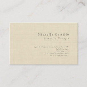Tarjeta De Visita Lino Premium Plano Minimalista Moderno Profesional