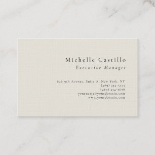 Tarjeta De Visita Lino Premium Plano Moderno Minimalista Profesional