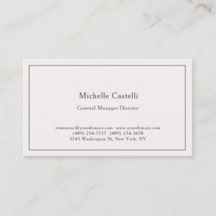 Tarjeta De Visita Lino Premium Profesional Único Clásico Pastel