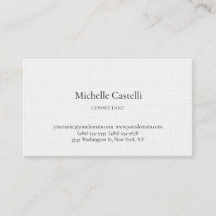 Tarjeta De Visita Lino Premium Profesional Único Clásico Simple