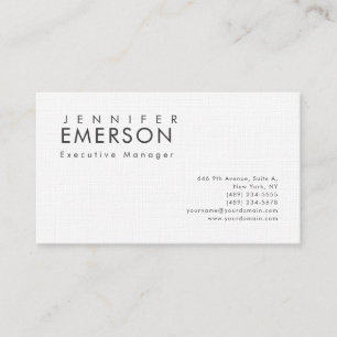 Tarjeta De Visita Lino profesional minimalista moderno liso