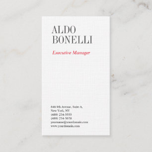 Tarjeta De Visita Lino profesional minimalista moderno liso