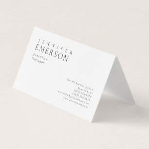 Tarjeta De Visita Lino profesional minimalista moderno liso 
