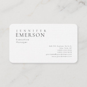 Tarjeta De Visita Lino profesional minimalista moderno liso