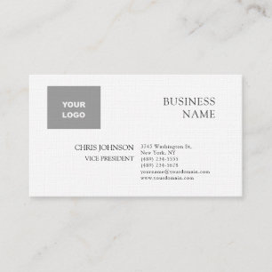 Tarjeta De Visita Lino sencillo y sencillo profesional