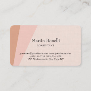 Tarjeta De Visita Lino Único Clásico Simple Minimalista Plano