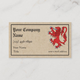 Tarjeta De Visita Lion Rampant Gules