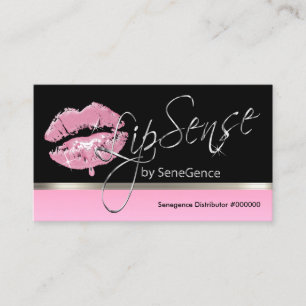 Tarjeta De Visita Lip de goteo rosa y plata