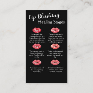Tarjeta De Visita Lip Rubor Aftercare Card con doble diseño