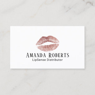 Tarjeta De Visita Lips de oro Rosa Lipsense
