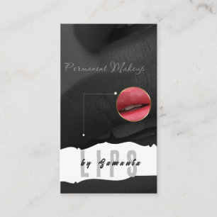 Tarjeta De Visita Lips PMU Microblading Henna Salon Business Card