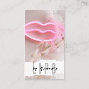 Tarjeta De Visita Lips PMU Microblading Henna Salon Business Card