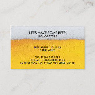 Tarjeta de visita Liquer Beer Store