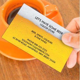 Tarjeta de visita Liquer Beer Store