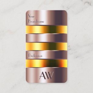 Tarjeta De Visita Líquidos y monograma modernos Rosas de Naranja de 