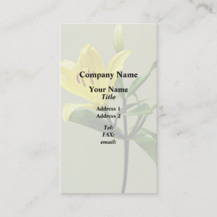 Tarjeta De Visita Lirio amarillo