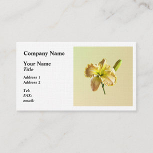 Tarjeta De Visita Lirio amarillo