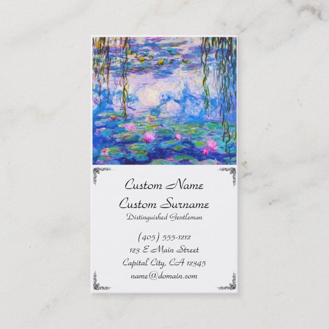 Tarjeta De Visita Lirios de agua Claude Monet (Anverso)