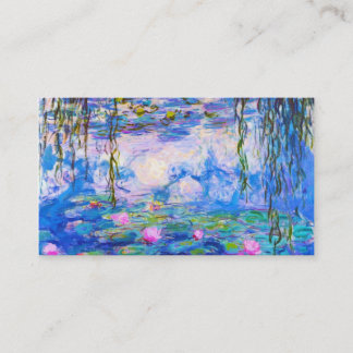 Tarjeta De Visita Lirios de agua Claude Monet que pinta al viejo