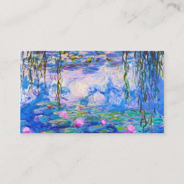 Tarjeta De Visita Lirios de agua Claude Monet que pinta al viejo (Anverso)