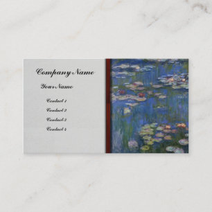 Tarjeta De Visita Lirios de agua de Monet-