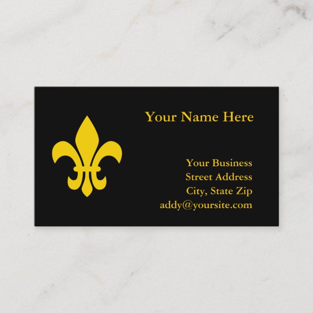 Tarjeta De Visita Lirios de Oro (Anverso)