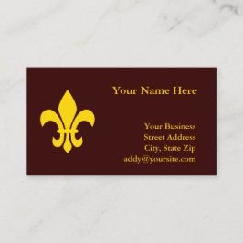 Tarjeta De Visita Lirios de Oro Fleur de Lis