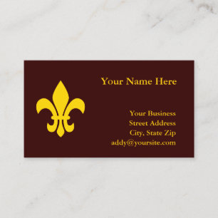 Tarjeta De Visita Lirios de Oro Fleur de Lis