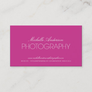 TARJETA DE VISITA LISA DE LA FOTOGRAFÍA DEL